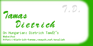 tamas dietrich business card